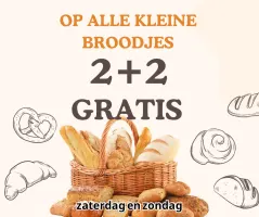 2 plus 2 op alle broodjes